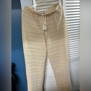Beach pants size L color cream